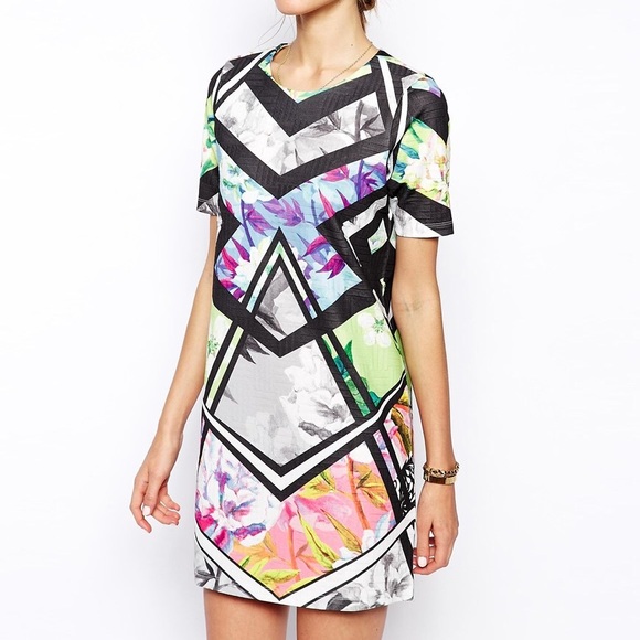 ASOS Dresses & Skirts - ASOS Floral Multicolor Shift Dress EUC *Sold Out*